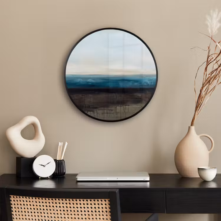 Abstract - Landschap - Horizon - Blauw - Modern Fotolijst rond zonder passe partout klein -sfeer1