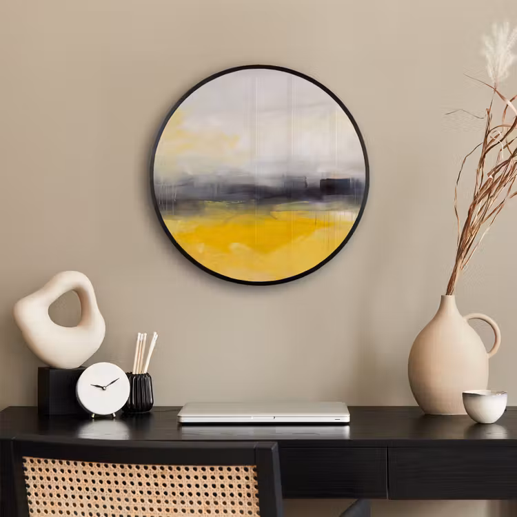 Abstract - Landschap - Modern - Geel Fotolijst rond zonder passe partout klein -sfeer1