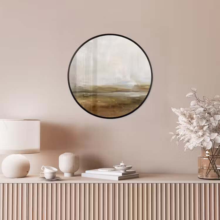 Abstract - Landschap - Natuur - Beige - Bruin Fotolijst rond zonder passe partout klein -sfeer3