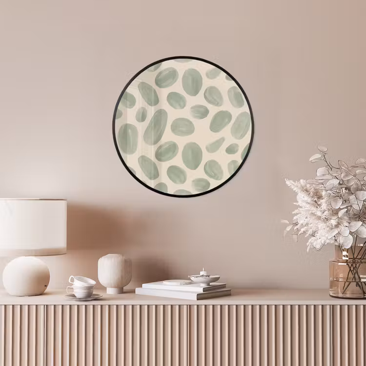 Abstract - Patroon - Organisch - Groen - Modern Fotolijst rond zonder passe partout klein -sfeer3