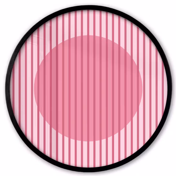 Abstract - Strepen - Ovaal - Roze - Modern Fotolijst rond zonder passe partout klein -3d