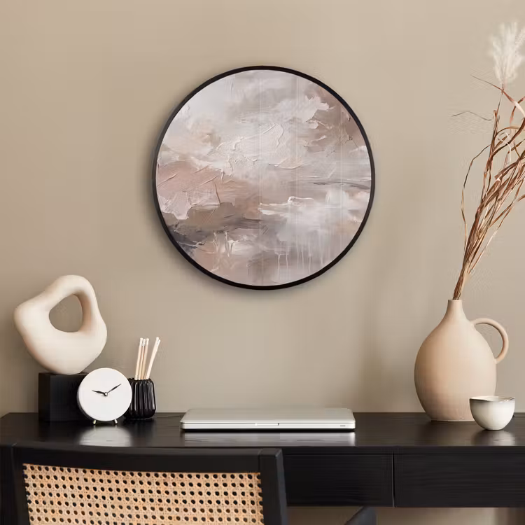 Abstract - Textuur - Kunst - Modern - Beige Fotolijst rond zonder passe partout klein -sfeer1