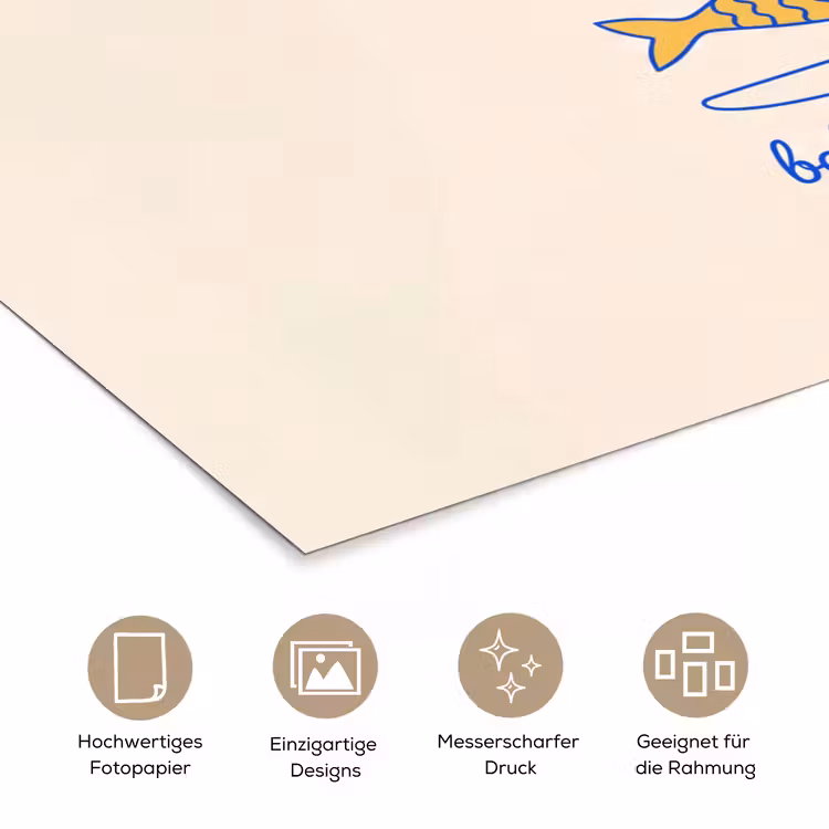 Italië - Eten - Citroen - Vis - Grafisch poster papier klein -tcloseup_DE