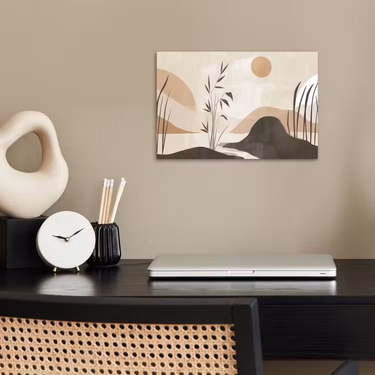 Japandi - Landschap - Beige poster papier klein -sfeer1