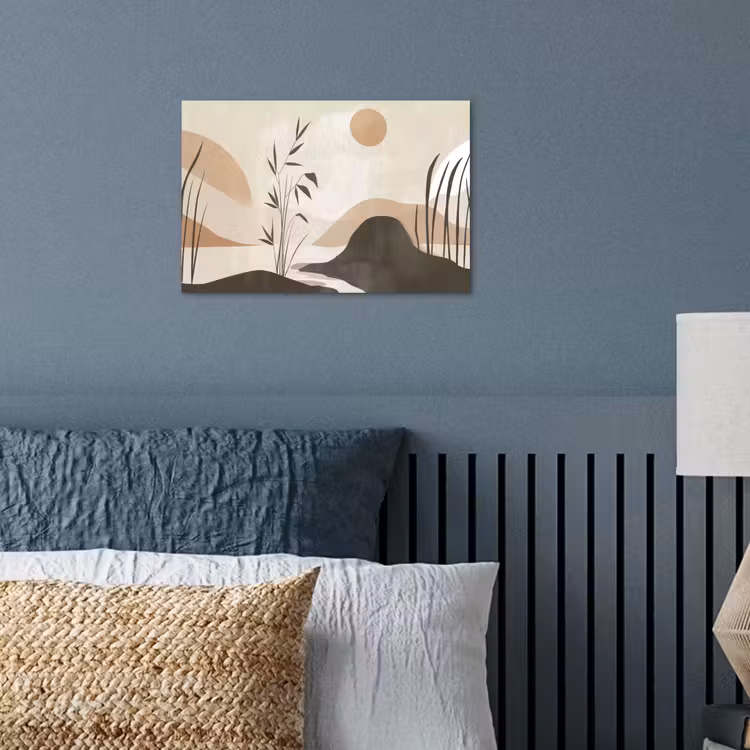 Japandi - Landschap - Beige poster papier klein -sfeer2