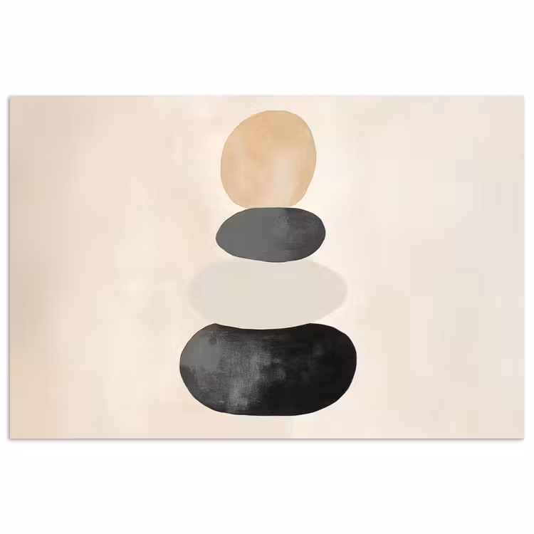 Japandi - Wabi sabi - Beige poster papier klein -3d