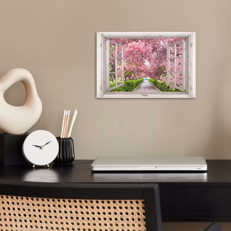 Japans - Sakura - Bloesem - Boom - Bloesem takken - Doorkijk poster papier klein -sfeer1