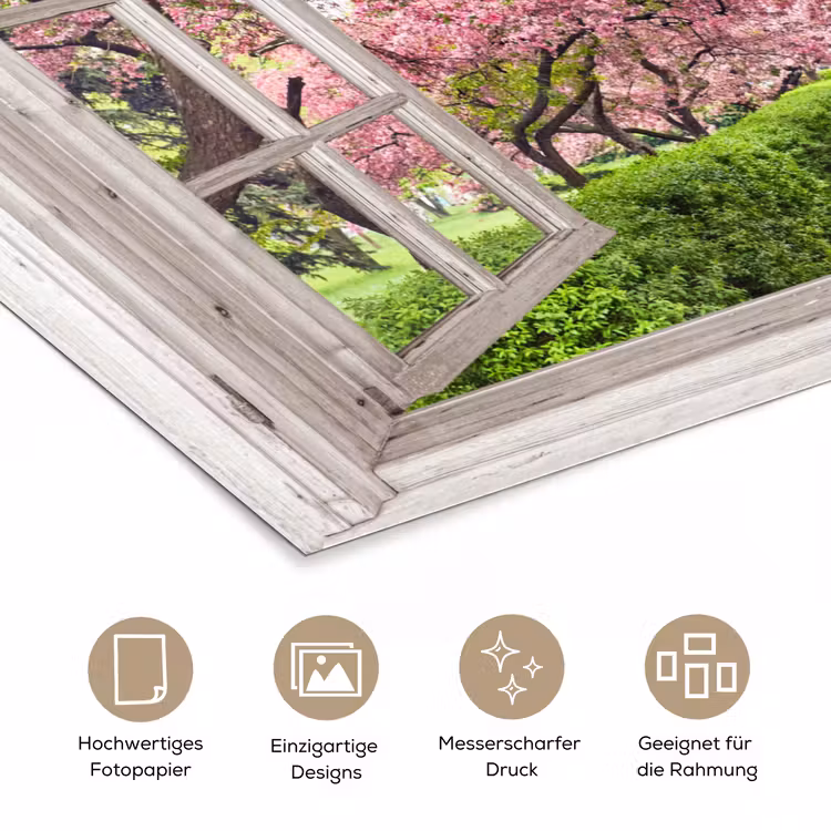 Japans - Sakura - Bloesem - Boom - Bloesem takken - Doorkijk poster papier klein -tcloseup_DE