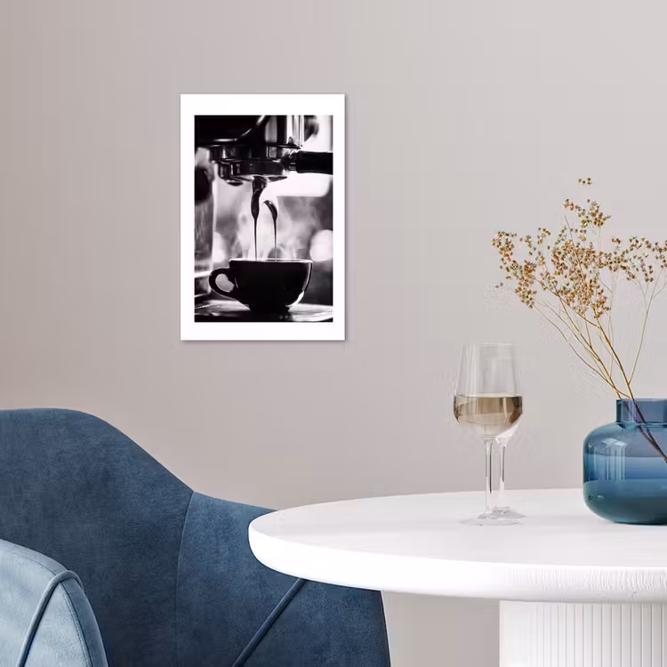 Coffee - Espresso - Koffiemachine - Kop poster papier klein -sfeer3