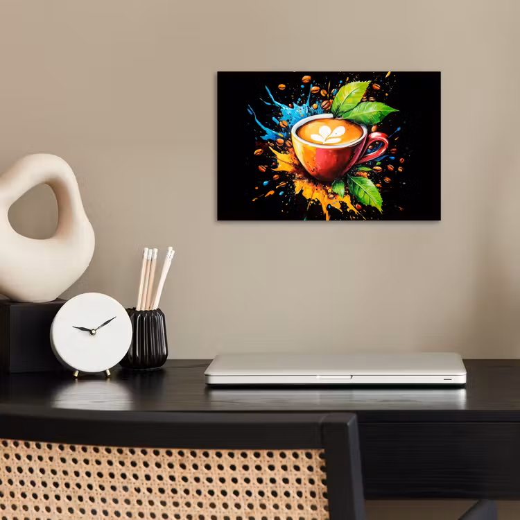 Koffie - Graffiti - Drinken - Abstract poster papier klein -sfeer1
