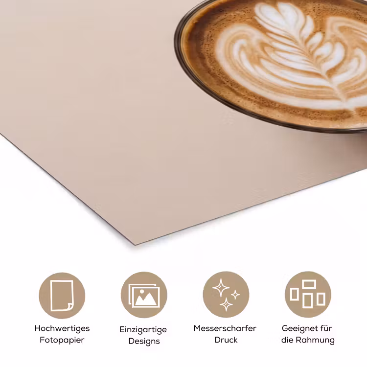 Koffie - Obessive Coffee Disorder - Beige poster papier klein -tcloseup_DE
