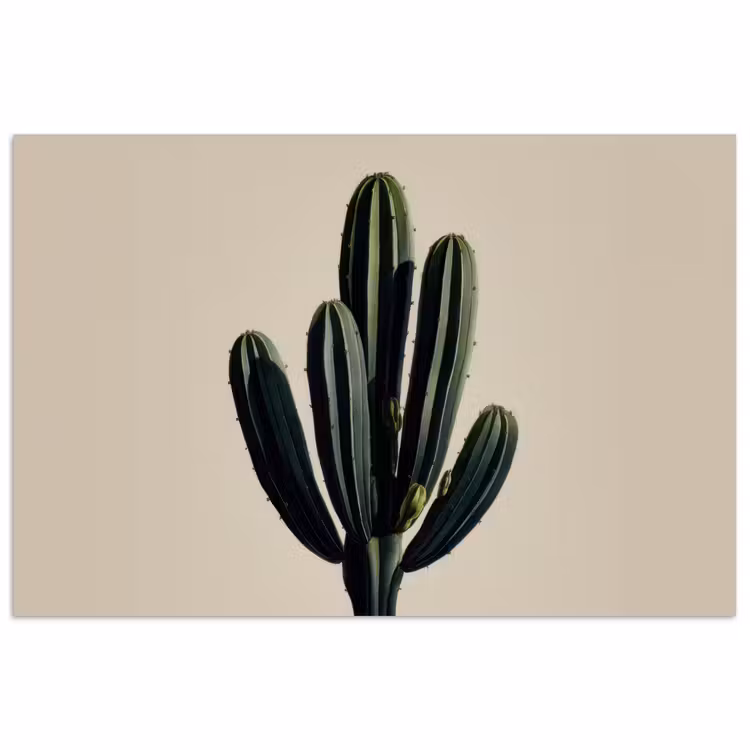 Cactus - Subtiel - Groen poster papier klein -3d