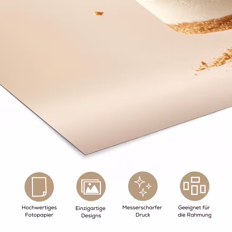 Cheesecake - Eten - Roze - Taart poster papier klein -tcloseup_DE