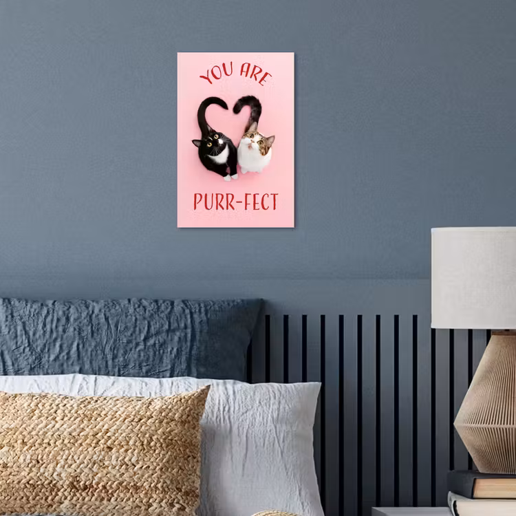 Kat - Hart - Tekst - Valentijn poster papier klein -sfeer2