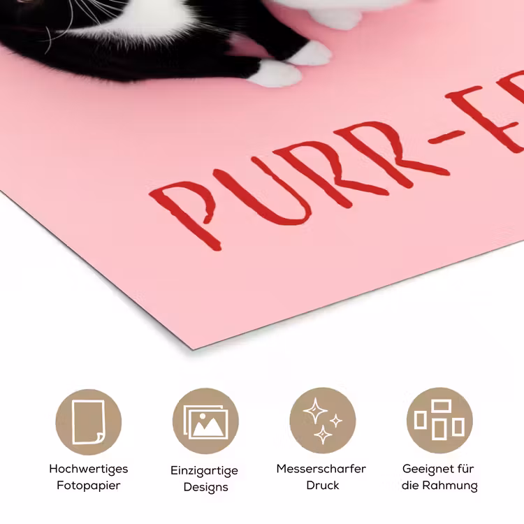 Kat - Hart - Tekst - Valentijn poster papier klein -tcloseup_DE