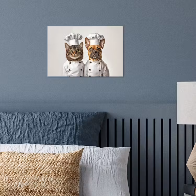 Kat - Hond - Kokskleding poster papier klein -sfeer2