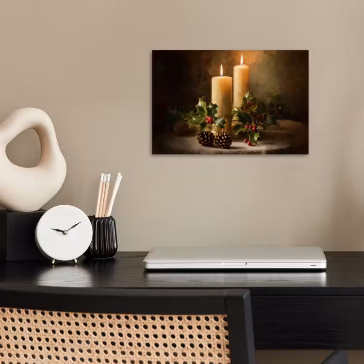 Kaarslicht - Kerst - Veelkleurig poster papier klein -sfeer1