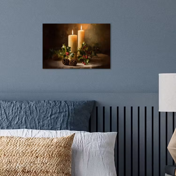 Kaarslicht - Kerst - Veelkleurig poster papier klein -sfeer2