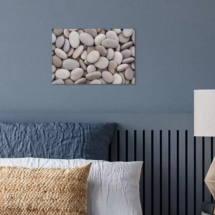 Kiezels - Stenen - Grijs poster papier klein -sfeer2