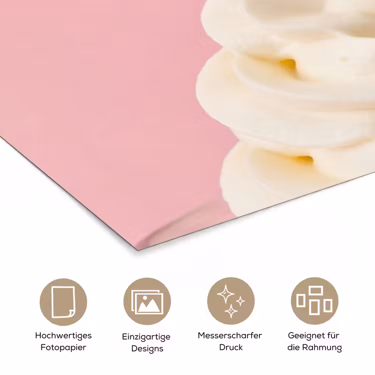 Kers - Slagroom - Roze poster papier klein -tcloseup_DE