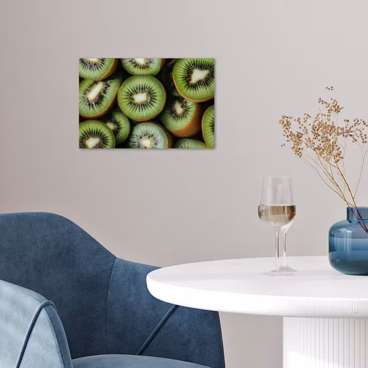 Kiwi - Fruit - Groen poster papier klein -sfeer3