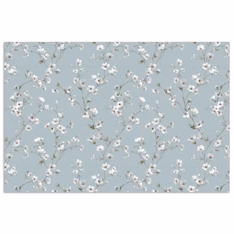 Klassiek - Bloemen - Blauw poster papier klein 62 -3d