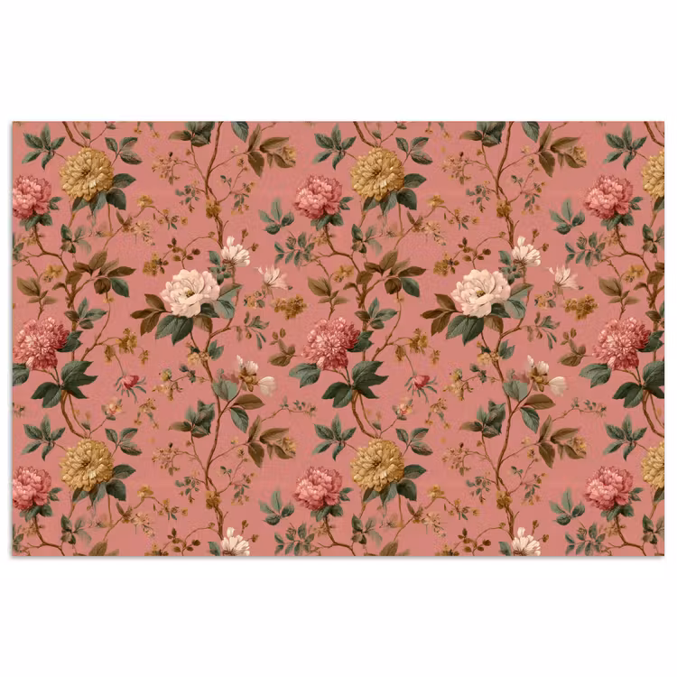 Klassiek - Botanisch - Roze poster papier klein 62 -3d