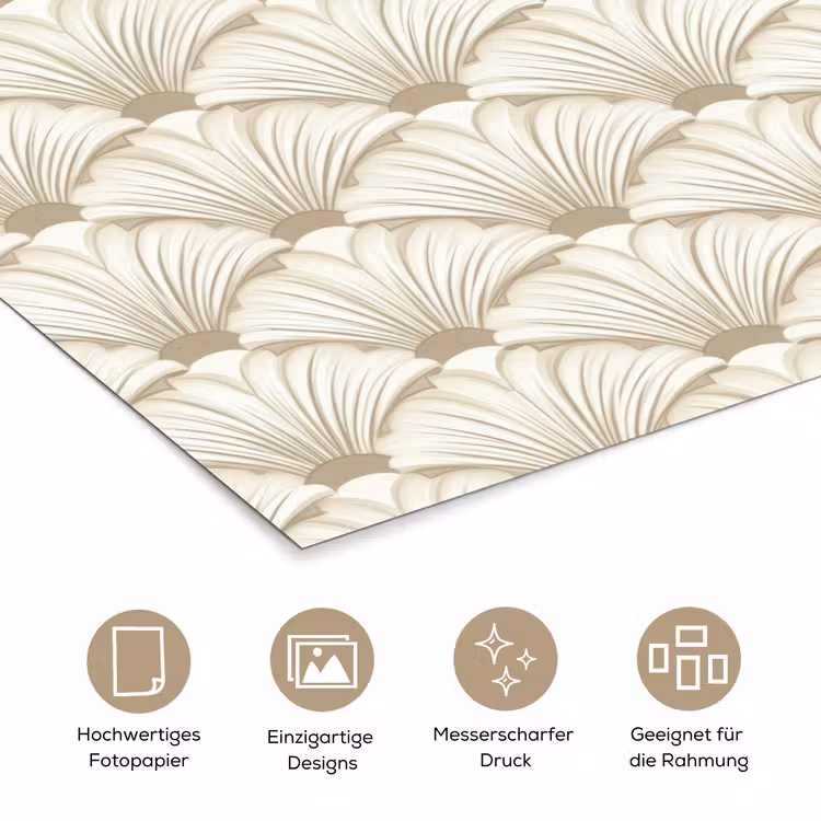 Klassiek - Art - Beige poster papier klein 62 -tcloseup_DE