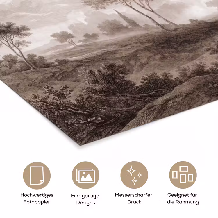 Klassiek - Landschap - Neutraal poster papier klein -tcloseup_DE