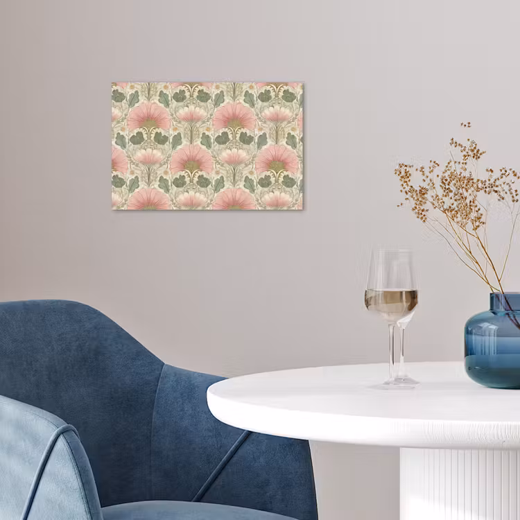 Klassiek - Patroon - Roze poster papier klein 62 -sfeer3