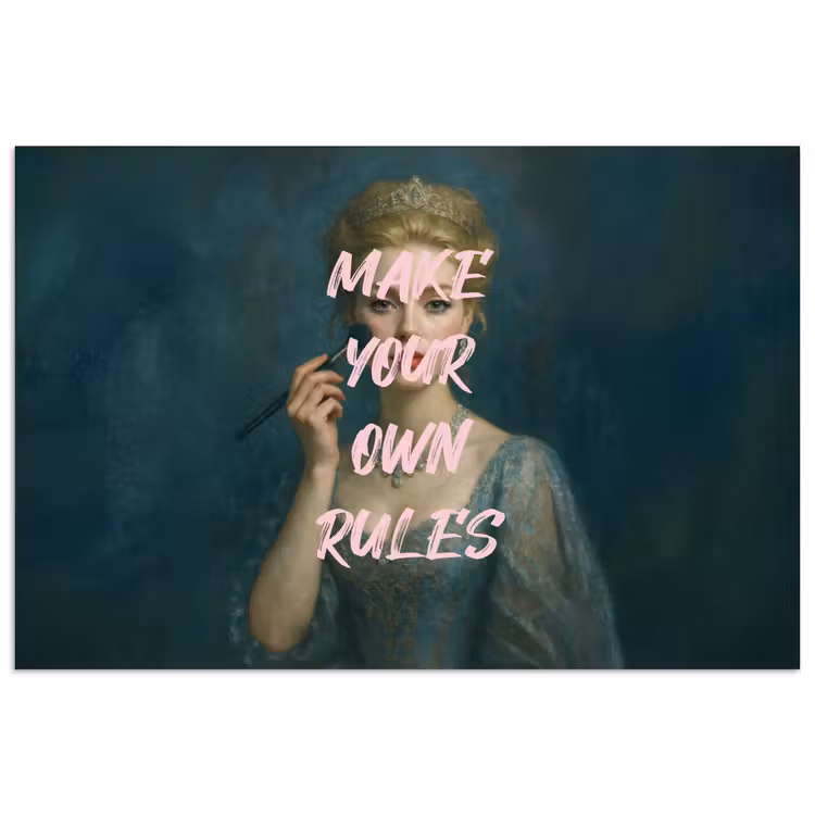 Klassiek - Sierlijk - Roze poster papier klein -3d