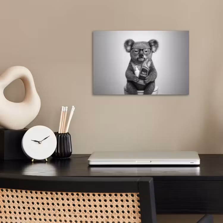 Koala - Bril - Toilet poster papier klein -sfeer1