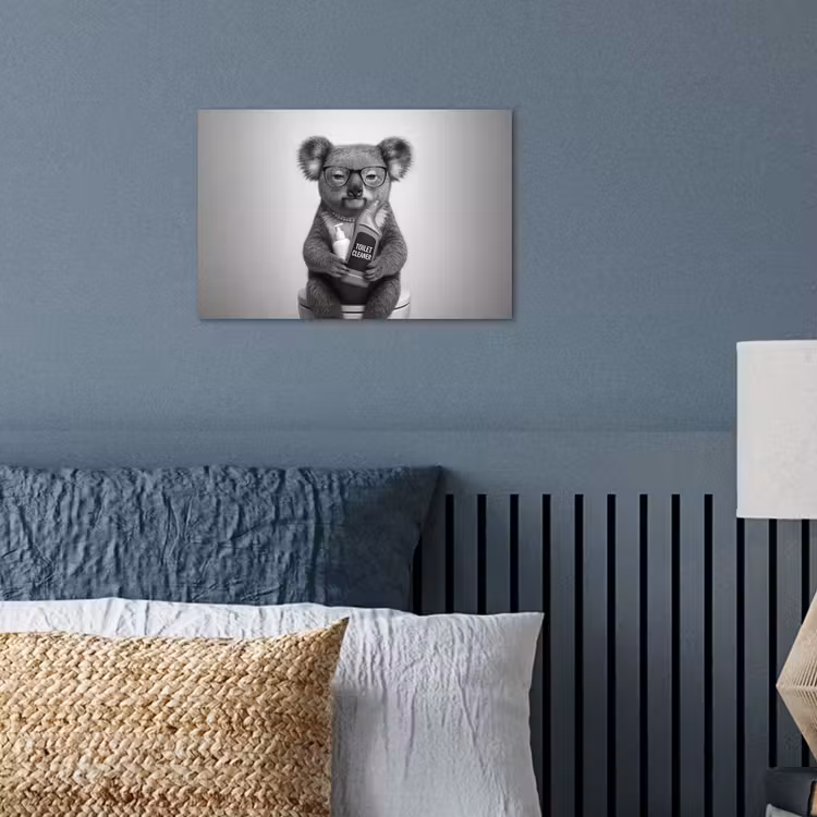 Koala - Bril - Toilet poster papier klein -sfeer2