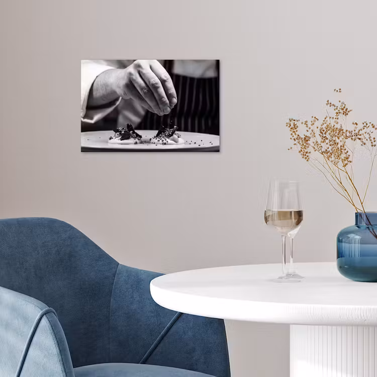 Chef - Garnering - Gerecht poster papier klein -sfeer3