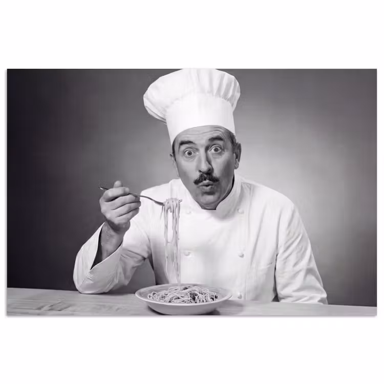 Chef - Spaghetti - Pasta poster papier klein -3d