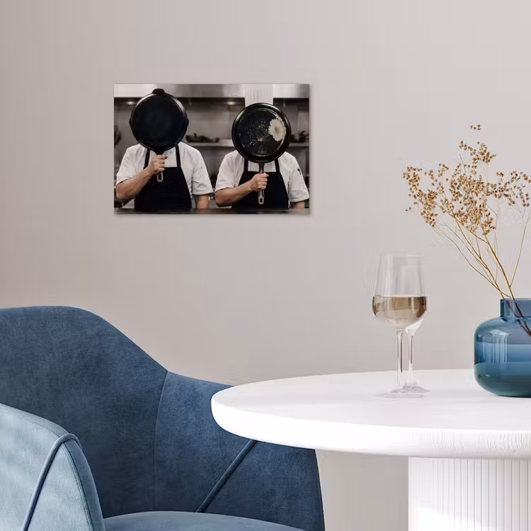 Koks - Koekenpannen - Keuken poster papier klein -sfeer3