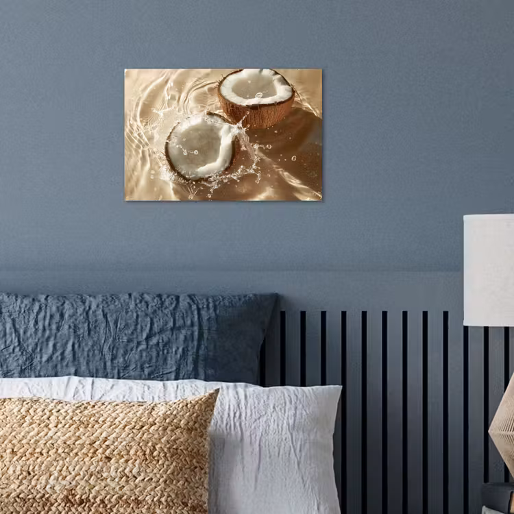 Kokosnoot - Water - Beige - Spetters poster papier klein -sfeer2