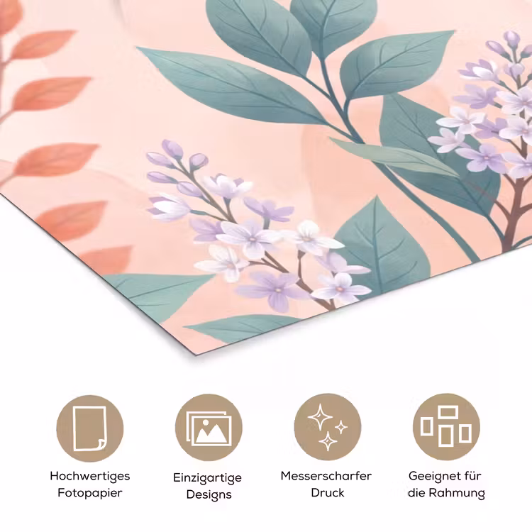 Kolibrie - Vliegen - Natuur - Illustratie - Kleurrijk poster papier klein -tcloseup_DE