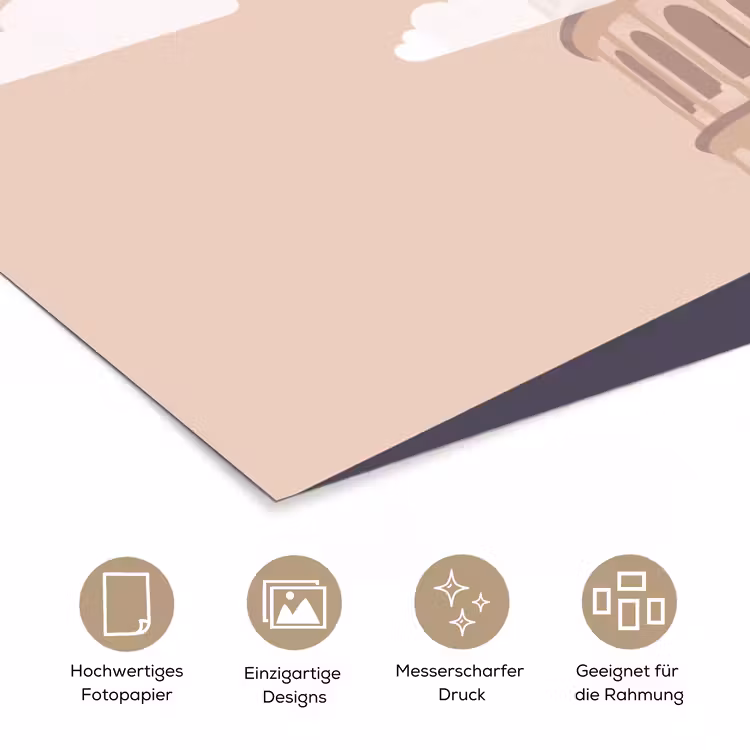 Colosseum - Zonsopgang - Rome - Architectuur - Beige poster papier klein -tcloseup_DE