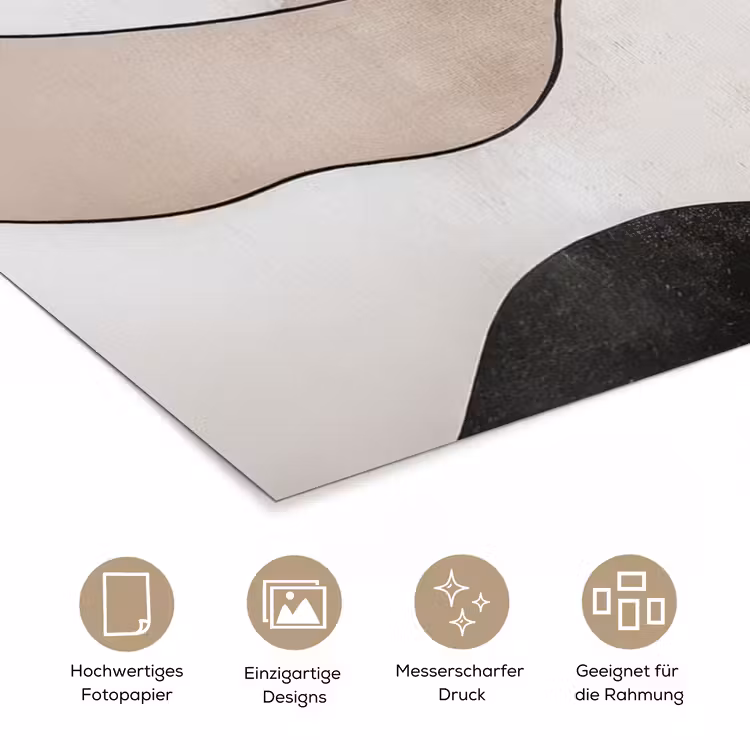 Contourlijnen - Abstracte landschap poster papier klein -tcloseup_DE