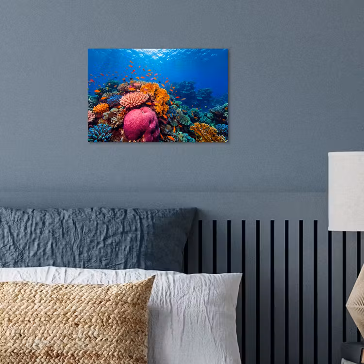 Koraal - Vissen - Oceaan - Natuur - Kleurrijk poster papier klein -sfeer2