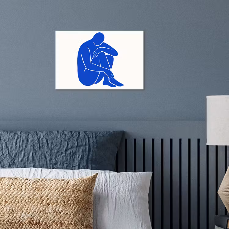 Lichaam - Abstract - Blauw poster papier klein -sfeer2