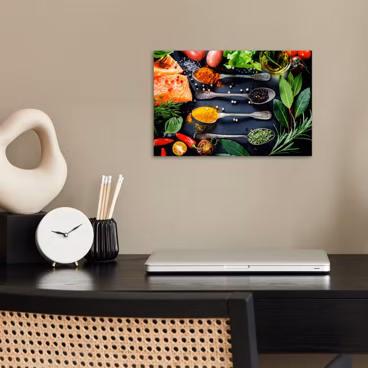 Kruiden - Lepels - Keuken - Specerijen poster papier klein -sfeer1