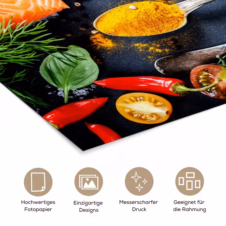 Kruiden - Lepels - Keuken - Specerijen poster papier klein -tcloseup_DE