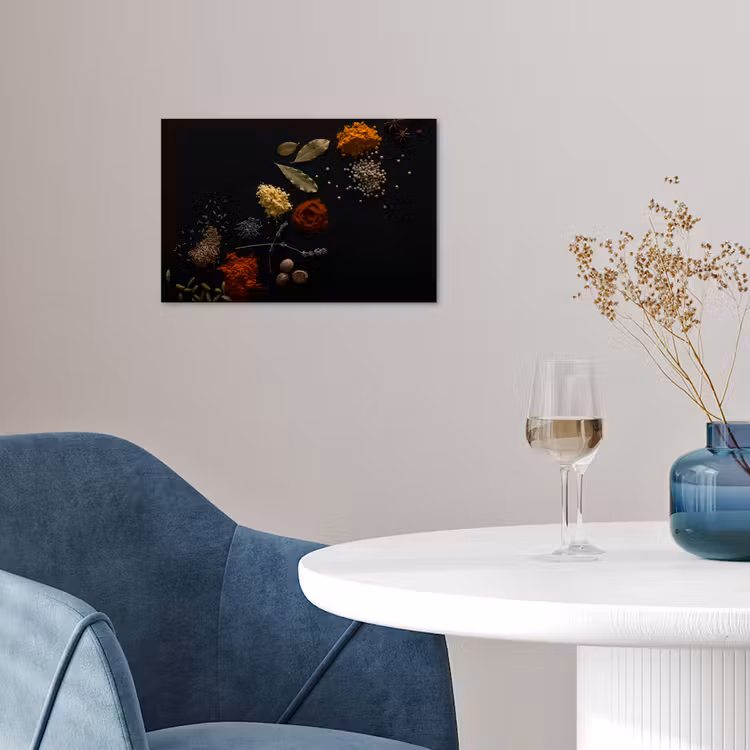 Kruiden - Zwart - Specerijen - Keuken - Koken poster papier klein -sfeer3