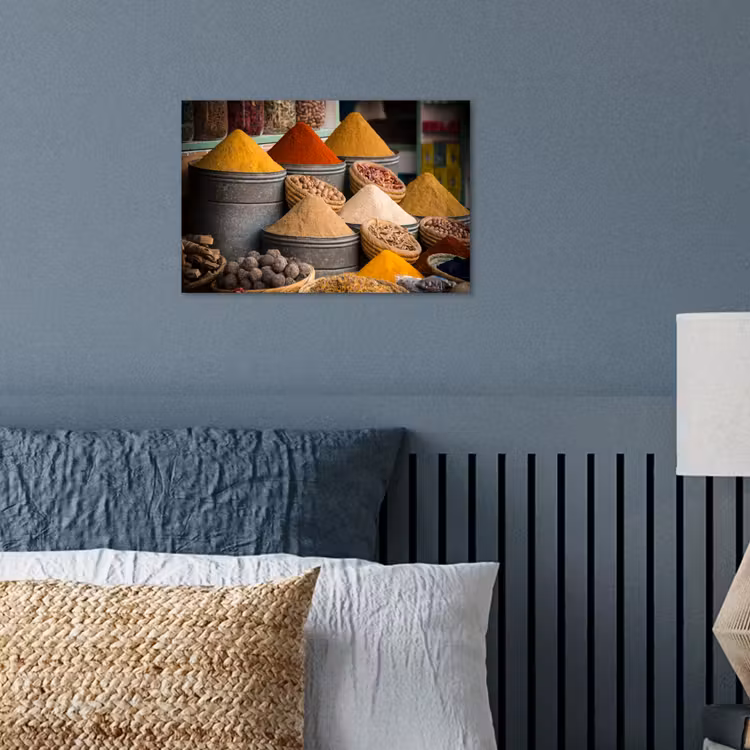 Kruiden - Ton - Specerijen - Geel - Bruin poster papier klein -sfeer2
