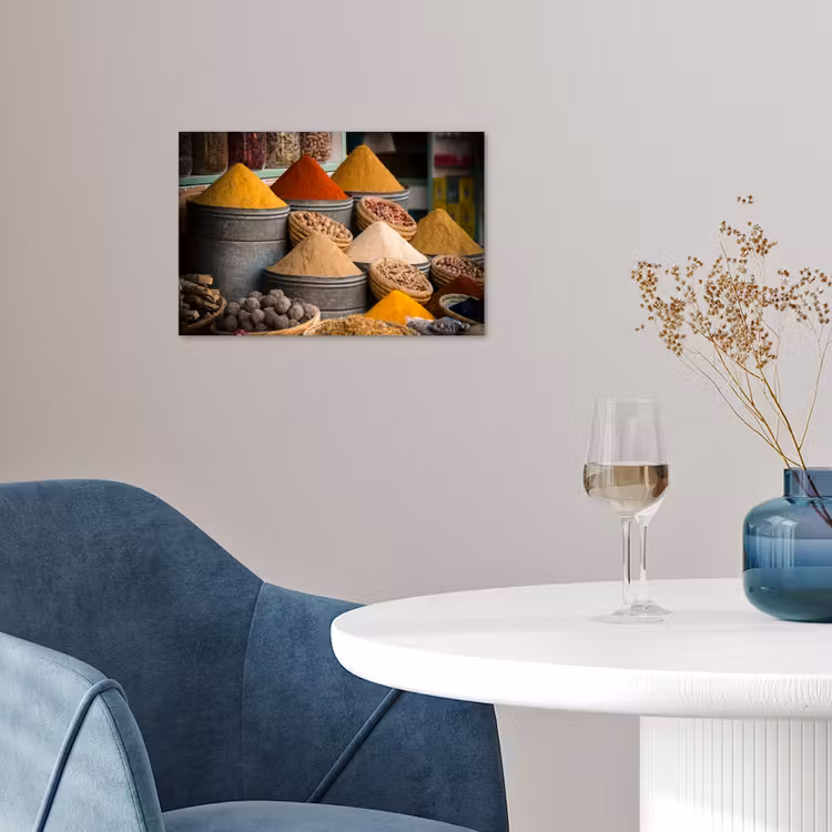 Kruiden - Ton - Specerijen - Geel - Bruin poster papier klein -sfeer3