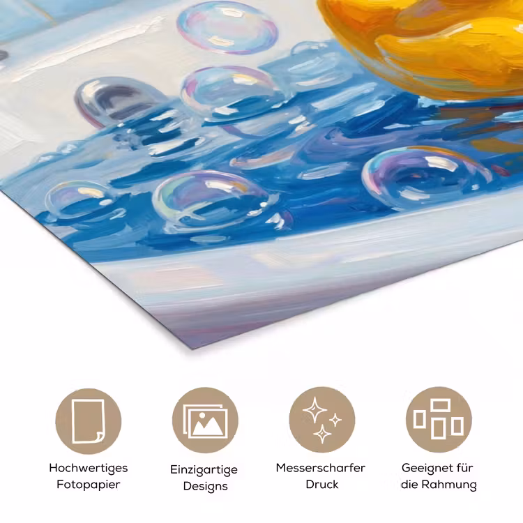 Creatief - Badeend - Kleurrijk poster papier klein -tcloseup_DE