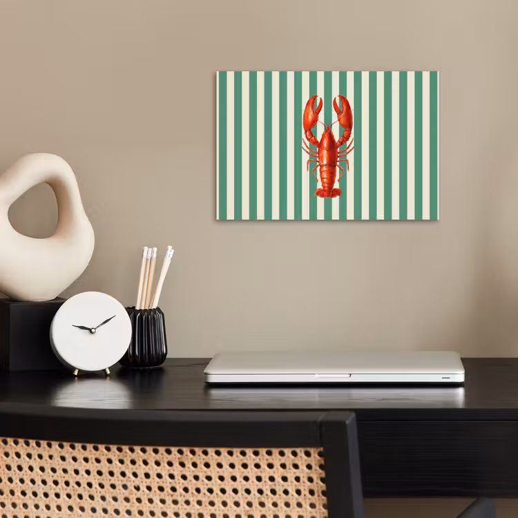 Kreeft - Strepen - Realistisch - Zomers poster papier klein -sfeer1