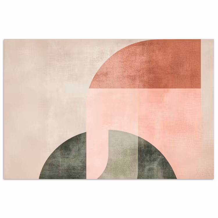 Cirkel - Abstract - Roze poster papier klein -3d